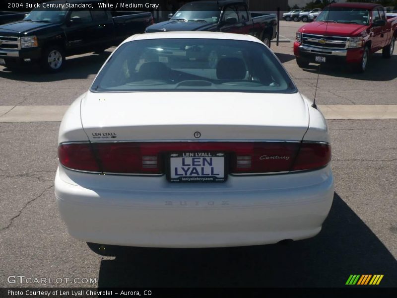 White / Medium Gray 2004 Buick Century Standard