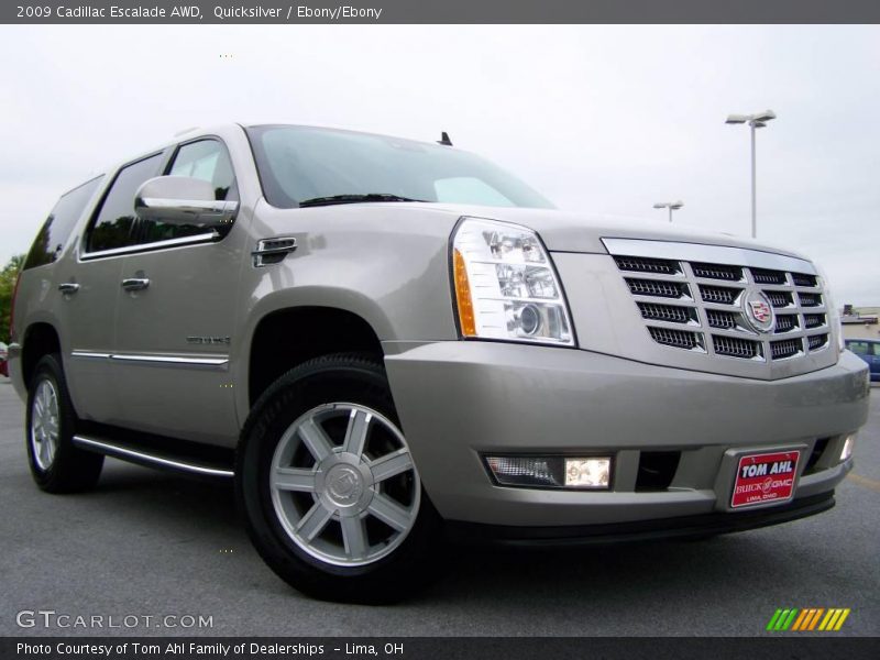 Quicksilver / Ebony/Ebony 2009 Cadillac Escalade AWD