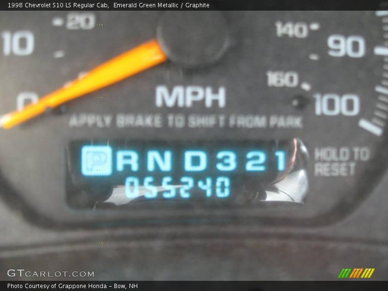 Emerald Green Metallic / Graphite 1998 Chevrolet S10 LS Regular Cab