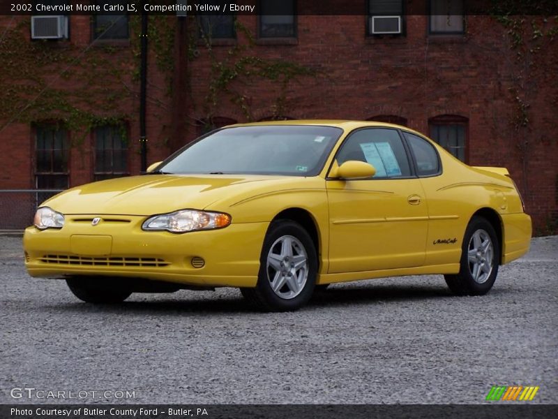 Competition Yellow / Ebony 2002 Chevrolet Monte Carlo LS