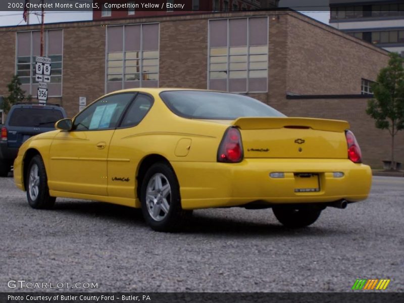 Competition Yellow / Ebony 2002 Chevrolet Monte Carlo LS
