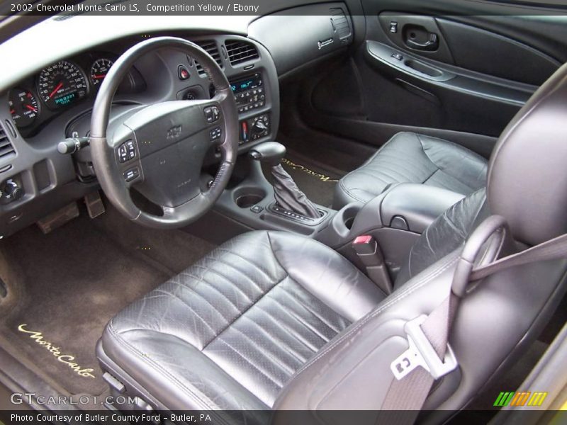Competition Yellow / Ebony 2002 Chevrolet Monte Carlo LS