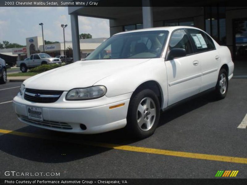 Summit White / Gray 2003 Chevrolet Malibu Sedan