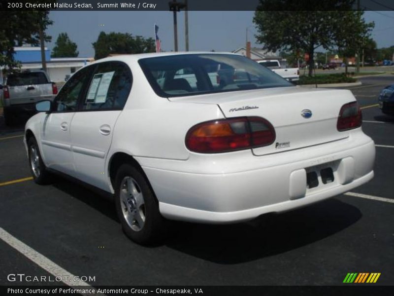 Summit White / Gray 2003 Chevrolet Malibu Sedan