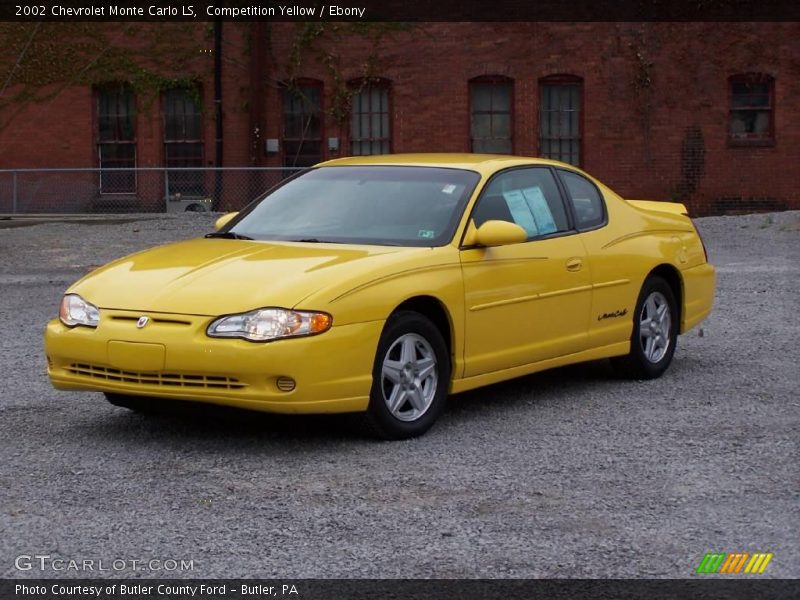 Competition Yellow / Ebony 2002 Chevrolet Monte Carlo LS