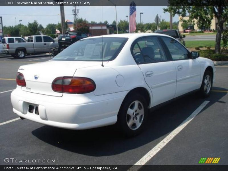 Summit White / Gray 2003 Chevrolet Malibu Sedan