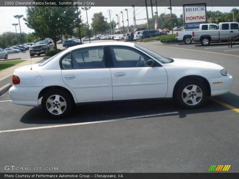 Summit White / Gray 2003 Chevrolet Malibu Sedan