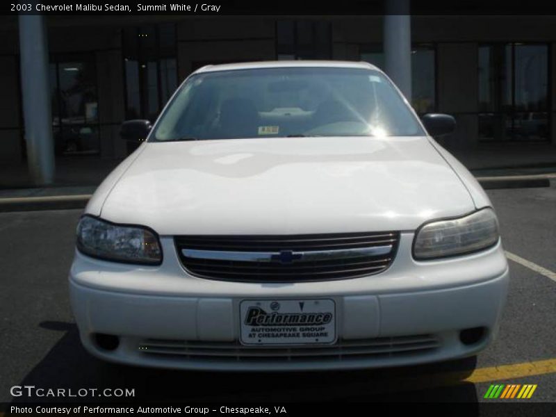 Summit White / Gray 2003 Chevrolet Malibu Sedan