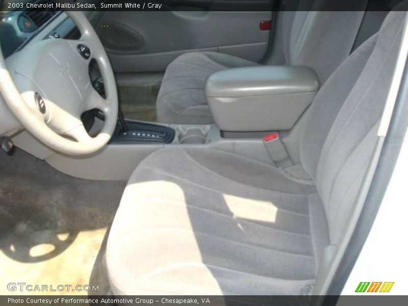 Summit White / Gray 2003 Chevrolet Malibu Sedan