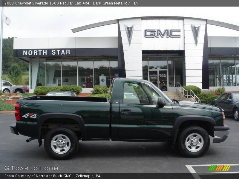 Dark Green Metallic / Tan 2003 Chevrolet Silverado 1500 Regular Cab 4x4