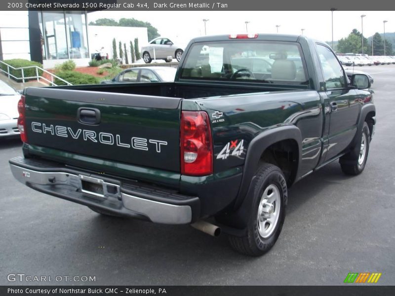 Dark Green Metallic / Tan 2003 Chevrolet Silverado 1500 Regular Cab 4x4