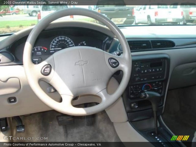 Summit White / Gray 2003 Chevrolet Malibu Sedan