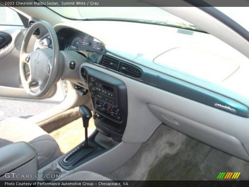 Summit White / Gray 2003 Chevrolet Malibu Sedan
