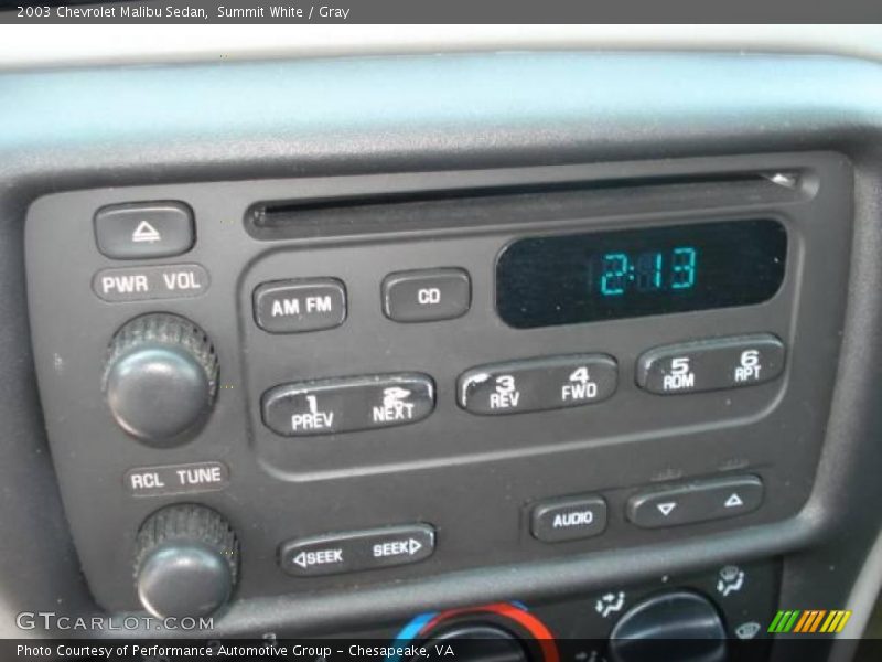 Summit White / Gray 2003 Chevrolet Malibu Sedan