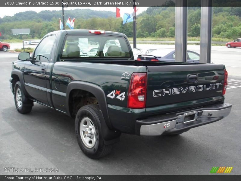 Dark Green Metallic / Tan 2003 Chevrolet Silverado 1500 Regular Cab 4x4