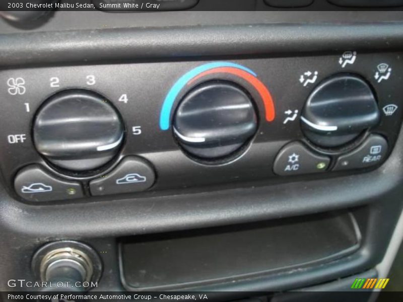 Summit White / Gray 2003 Chevrolet Malibu Sedan