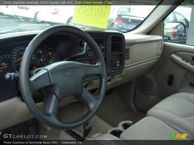 Dark Green Metallic / Tan 2003 Chevrolet Silverado 1500 Regular Cab 4x4