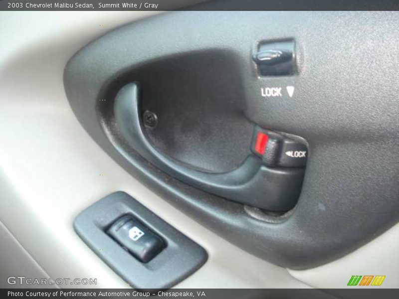 Summit White / Gray 2003 Chevrolet Malibu Sedan