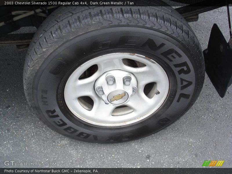 Dark Green Metallic / Tan 2003 Chevrolet Silverado 1500 Regular Cab 4x4