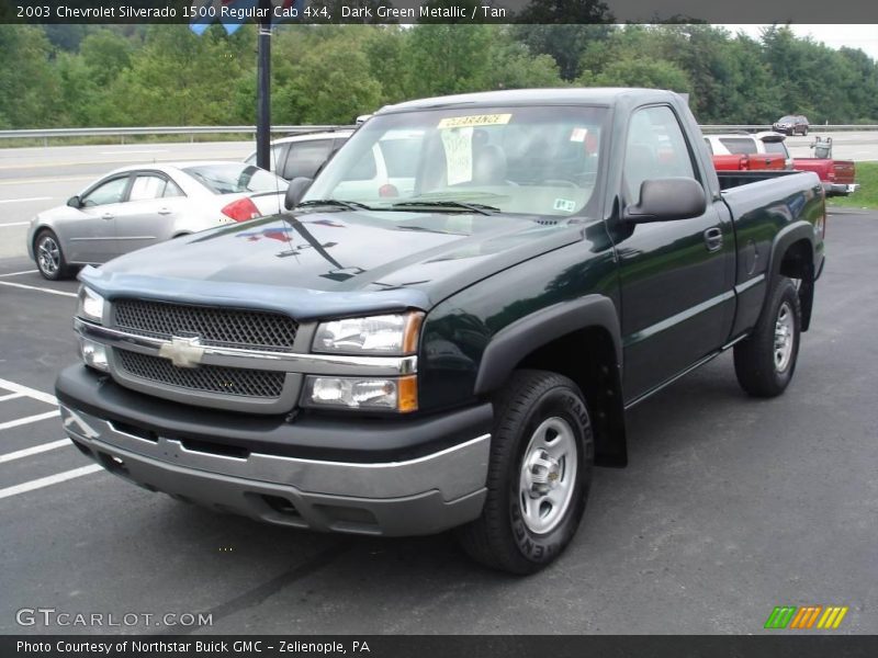 Dark Green Metallic / Tan 2003 Chevrolet Silverado 1500 Regular Cab 4x4