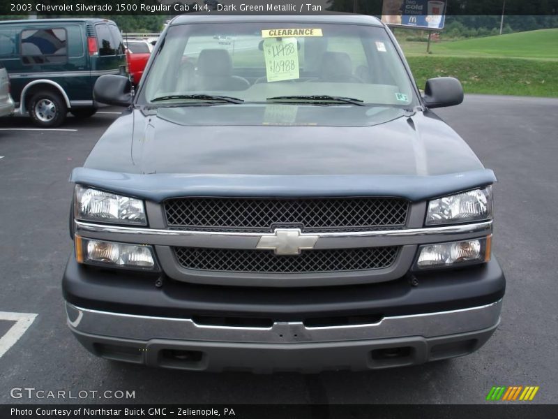 Dark Green Metallic / Tan 2003 Chevrolet Silverado 1500 Regular Cab 4x4