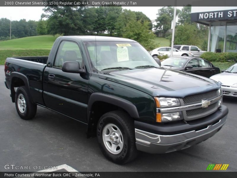 Dark Green Metallic / Tan 2003 Chevrolet Silverado 1500 Regular Cab 4x4