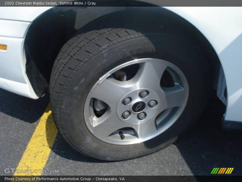 Summit White / Gray 2003 Chevrolet Malibu Sedan