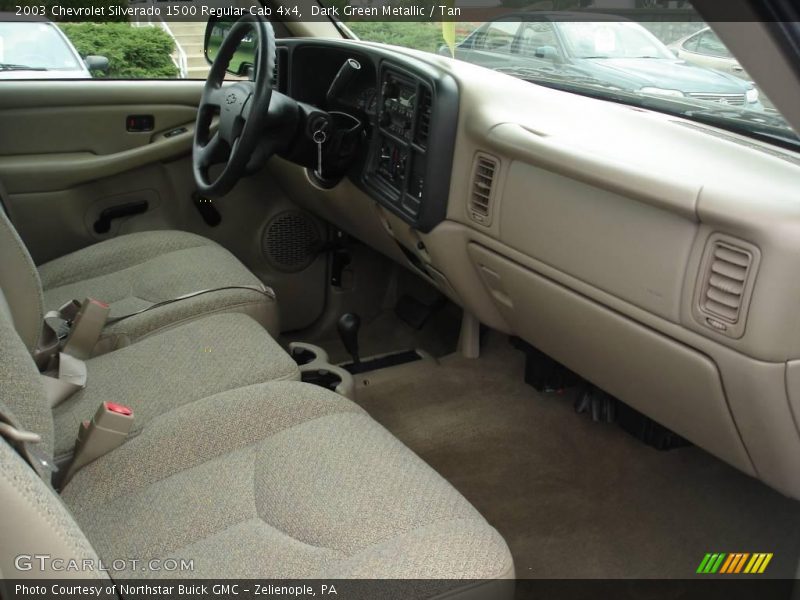 Dark Green Metallic / Tan 2003 Chevrolet Silverado 1500 Regular Cab 4x4