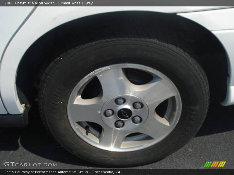 Summit White / Gray 2003 Chevrolet Malibu Sedan