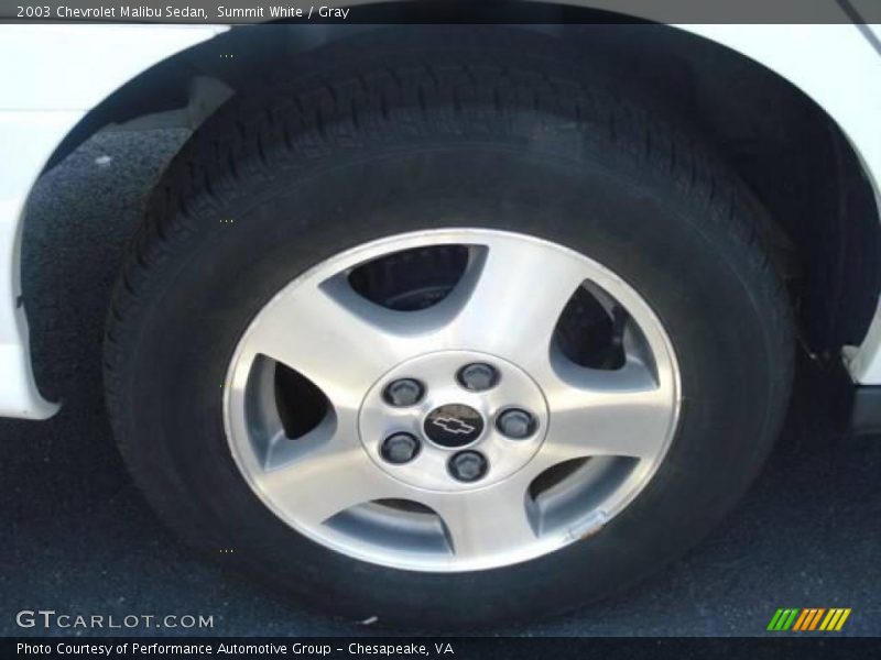Summit White / Gray 2003 Chevrolet Malibu Sedan