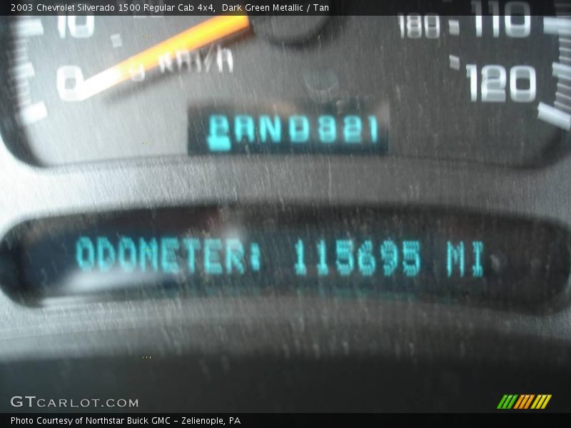 Dark Green Metallic / Tan 2003 Chevrolet Silverado 1500 Regular Cab 4x4