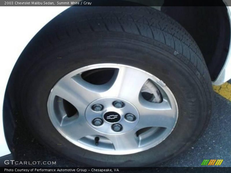 Summit White / Gray 2003 Chevrolet Malibu Sedan