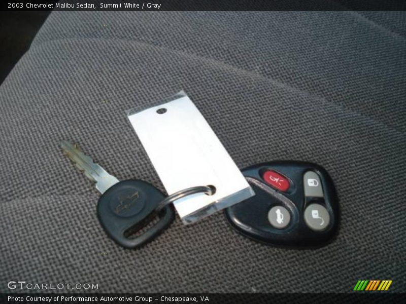 Summit White / Gray 2003 Chevrolet Malibu Sedan