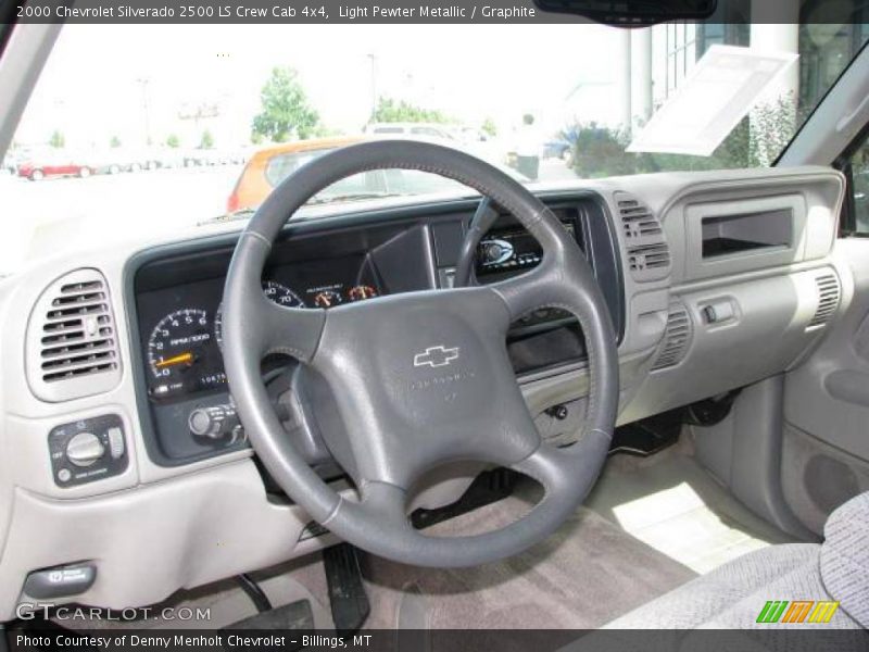 Light Pewter Metallic / Graphite 2000 Chevrolet Silverado 2500 LS Crew Cab 4x4