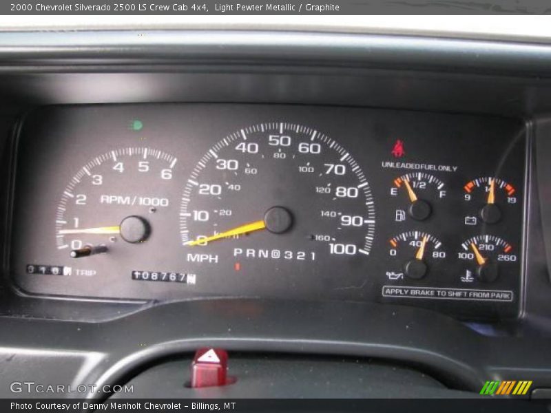 Light Pewter Metallic / Graphite 2000 Chevrolet Silverado 2500 LS Crew Cab 4x4