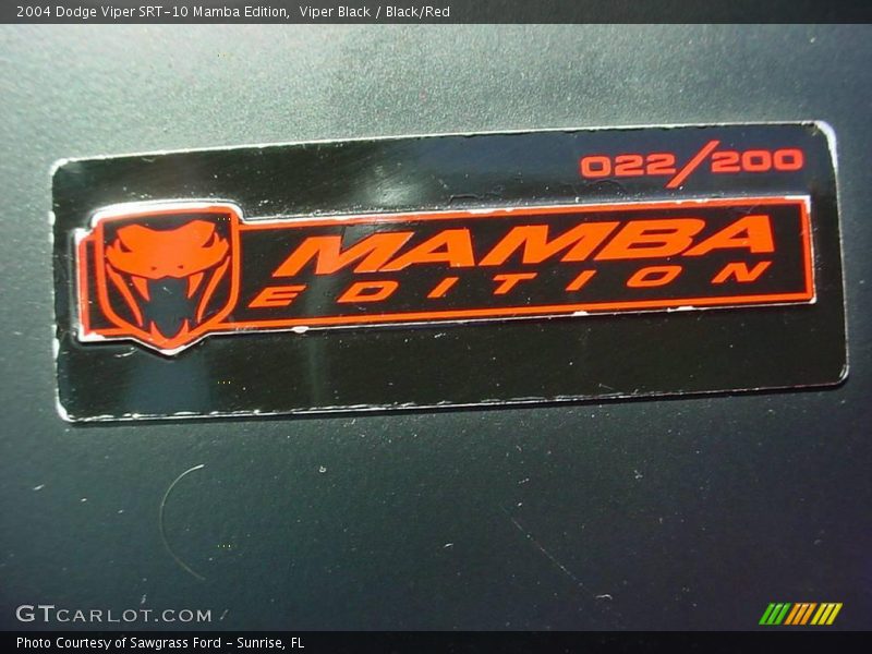 Viper Black / Black/Red 2004 Dodge Viper SRT-10 Mamba Edition