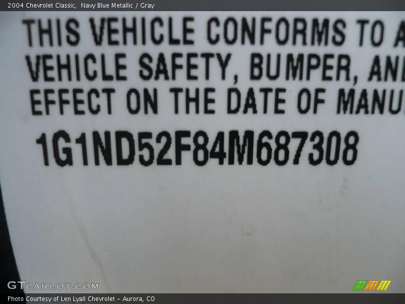Navy Blue Metallic / Gray 2004 Chevrolet Classic