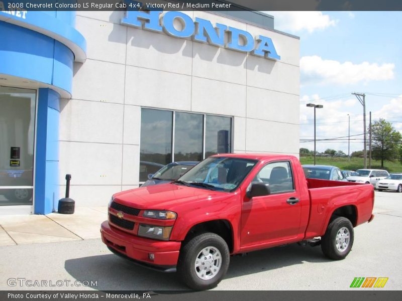 Victory Red / Medium Pewter 2008 Chevrolet Colorado LS Regular Cab 4x4