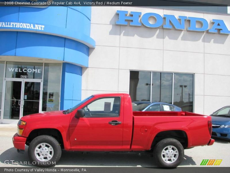 Victory Red / Medium Pewter 2008 Chevrolet Colorado LS Regular Cab 4x4