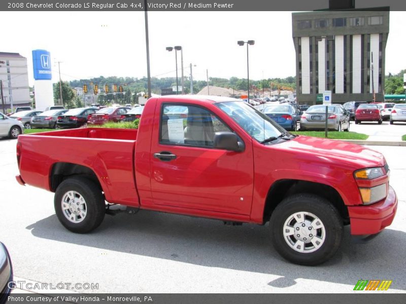 Victory Red / Medium Pewter 2008 Chevrolet Colorado LS Regular Cab 4x4