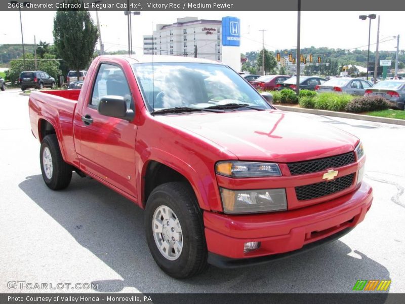 Victory Red / Medium Pewter 2008 Chevrolet Colorado LS Regular Cab 4x4