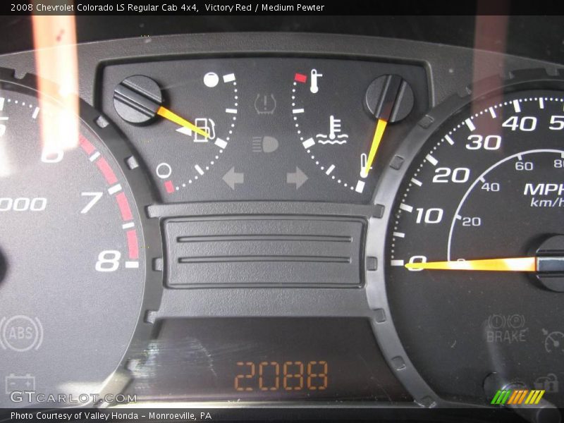 Victory Red / Medium Pewter 2008 Chevrolet Colorado LS Regular Cab 4x4