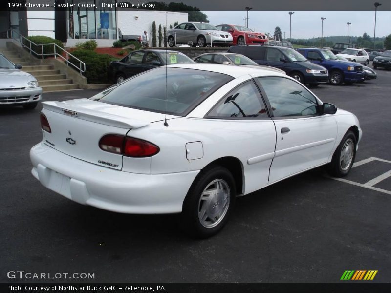 Bright White / Gray 1998 Chevrolet Cavalier Coupe