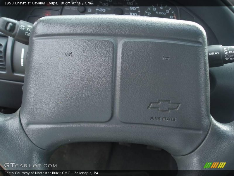 Bright White / Gray 1998 Chevrolet Cavalier Coupe
