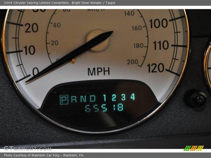 Bright Silver Metallic / Taupe 2004 Chrysler Sebring Limited Convertible