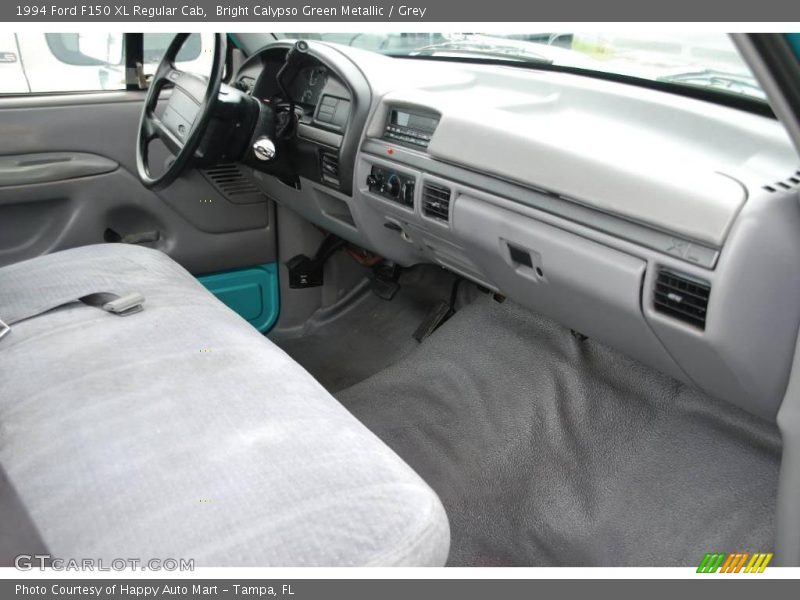 Bright Calypso Green Metallic / Grey 1994 Ford F150 XL Regular Cab