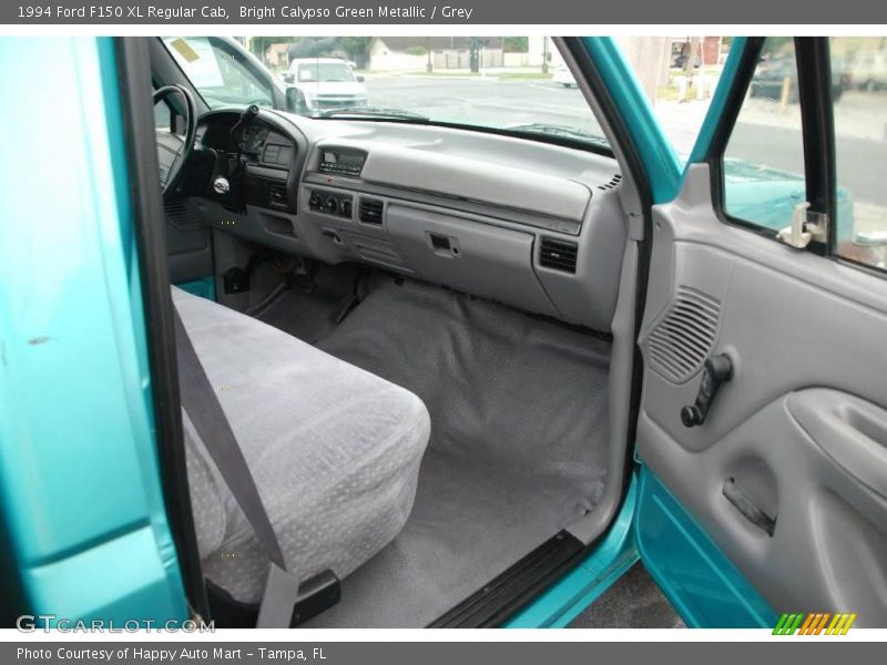 Bright Calypso Green Metallic / Grey 1994 Ford F150 XL Regular Cab