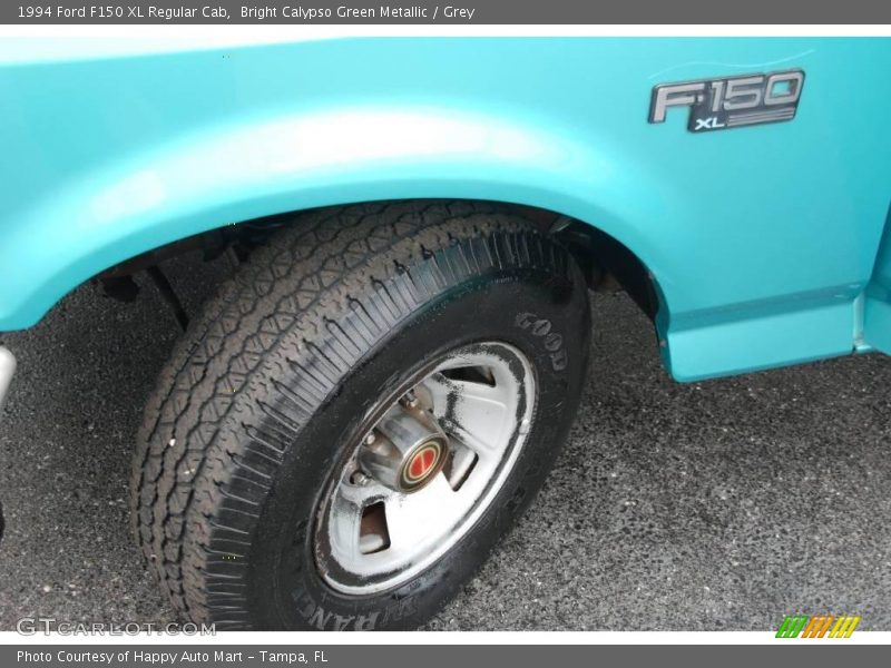 Bright Calypso Green Metallic / Grey 1994 Ford F150 XL Regular Cab