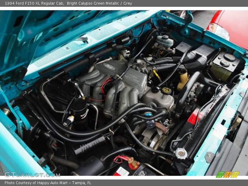 Bright Calypso Green Metallic / Grey 1994 Ford F150 XL Regular Cab