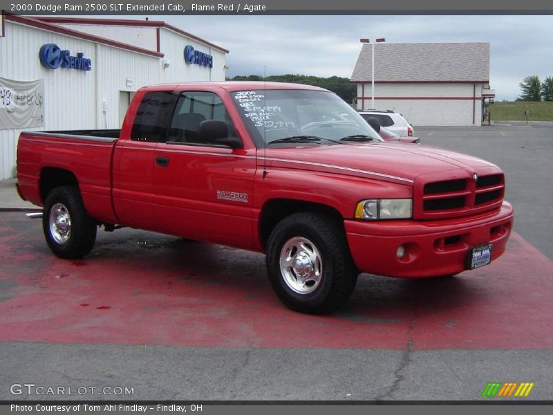 Flame Red / Agate 2000 Dodge Ram 2500 SLT Extended Cab